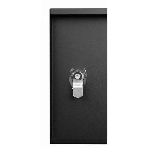 Stalflex RC19-4U-350MB 19" 4U 350 mm mély lapraszerelt fekete fém ajtós fali rack szekrény (Újszerű)