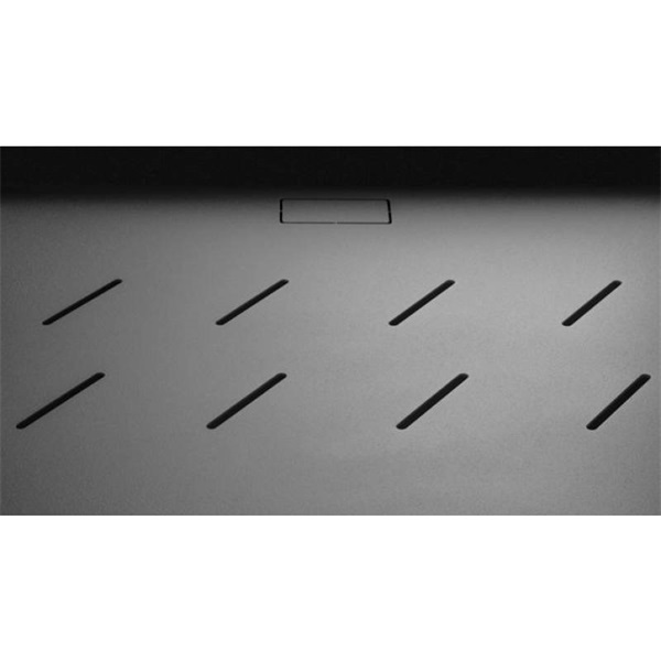 Stalflex RC19-6U-350GB 19" 6U 350 mm mély lapraszerelt fekete üveg ajtós fali rack szekrény