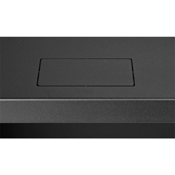 Stalflex RC19-6U-450GB 19" 6U 450 mm mély lapraszerelt fekete üveg ajtós fali rack szekrény