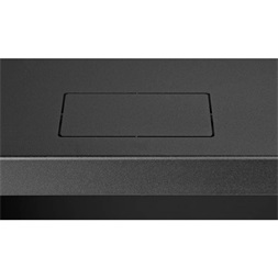 Stalflex RC19-6U-450GB 19" 6U 450 mm mély lapraszerelt fekete üveg ajtós fali rack szekrény
