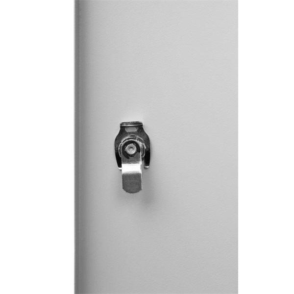 Stalflex RC19-6U-450GG 19" 6U 450 mm mély lapraszerelt szürke üveg ajtós fali rack szekrény