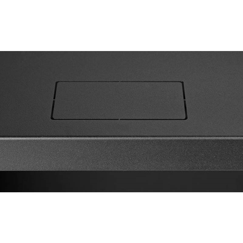 Stalflex RC19-6U-450MB 19" 6U 450 mm mély lapraszerelt fekete fém ajtós fali rack szekrény