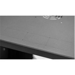 Stalflex RC19-9U-450GBP Pro 19" 9U 450 mm mély lapraszerelt fekete üveg ajtós fali rack szekrény