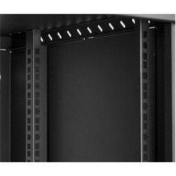 Stalflex RC19-9U-450GBP Pro 19" 9U 450 mm mély lapraszerelt fekete üveg ajtós fali rack szekrény