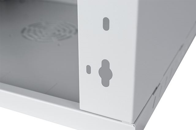 Stalflex RC19-9U-450GGP Pro 19" 9U 450 mm mély lapraszerelt szürke üveg ajtós fali rack szekrény