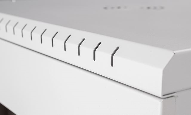 Stalflex RC19-9U-450GGP Pro 19" 9U 450 mm mély lapraszerelt szürke üveg ajtós fali rack szekrény