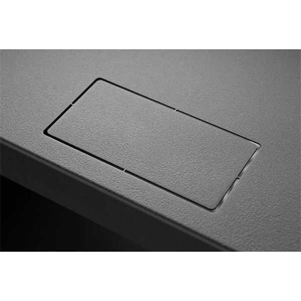 Stalflex RC19-4U-350GB 19" 4U 350 mm mély lapraszerelt fekete üveg ajtós fali rack szekrény (Újracsomagolt)
