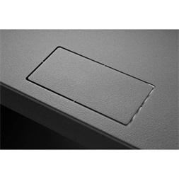 Stalflex RC19-4U-350GB 19" 4U 350 mm mély lapraszerelt fekete üveg ajtós fali rack szekrény (Újracsomagolt)
