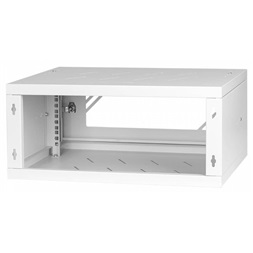 Stalflex RC19-4U-350GG 19" 4U 350 mm mély lapraszerelt szürke üveg ajtós fali rack szekrény (Használt - A)