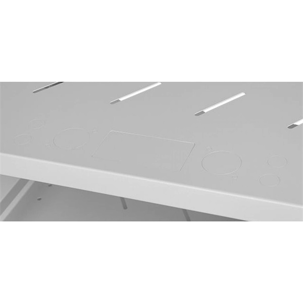 Stalflex RC19-4U-350GG 19" 4U 350 mm mély lapraszerelt szürke üveg ajtós fali rack szekrény (Használt - A)