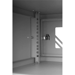 Stalflex RC19-4U-450GG 19" 4U 450 mm mély lapraszerelt szürke üveg ajtós fali rack szekrény (Újszerű)