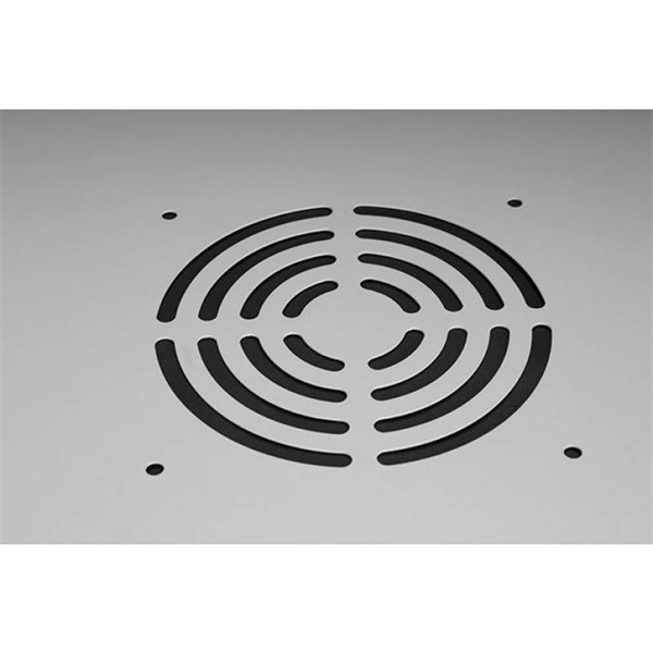 Stalflex RC19-4U-450GG 19" 4U 450 mm mély lapraszerelt szürke üveg ajtós fali rack szekrény (Újszerű)