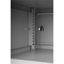 Stalflex RC19-4U-450MG 19" 4U 450 mm mély lapraszerelt szürke fém ajtós fali rack szekrény (Újszerű)