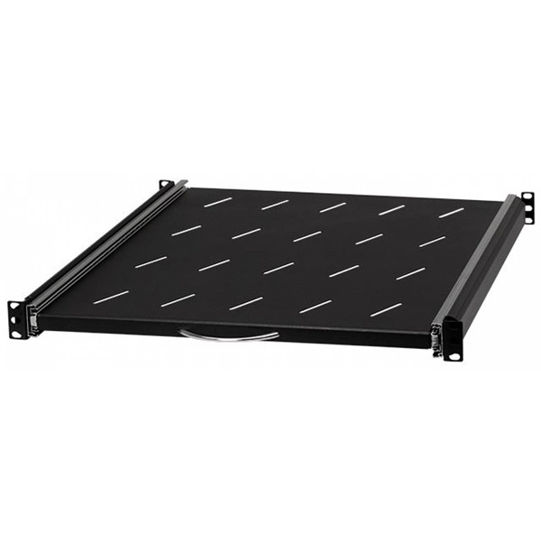 Stalflex RSR19-1U-550B 19" 1U 550mm mély fekete kihúzható polc (Újszerű)