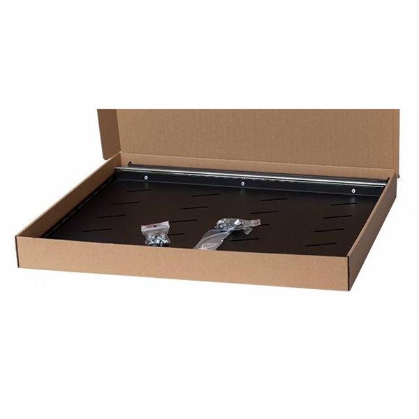 Stalflex RSR19-1U-550B 19" 1U 550mm mély fekete kihúzható polc (Újszerű)