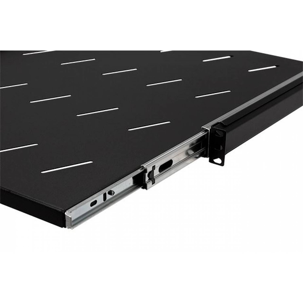 Stalflex RSR19-1U-550B 19" 1U 550mm mély fekete kihúzható polc (Újszerű)