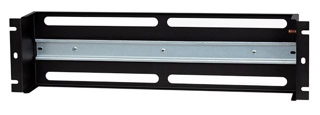 Stalflex VDP19-3U-B 19" 3U DIN sínes fedeles fekete kismegszakító tartó