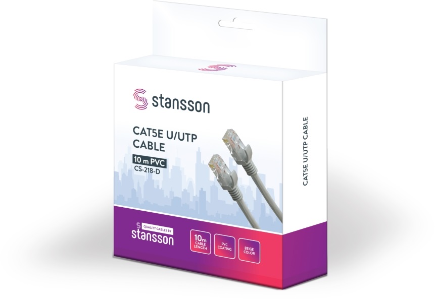 Stansson 10m Cat5e U/UTP kábel