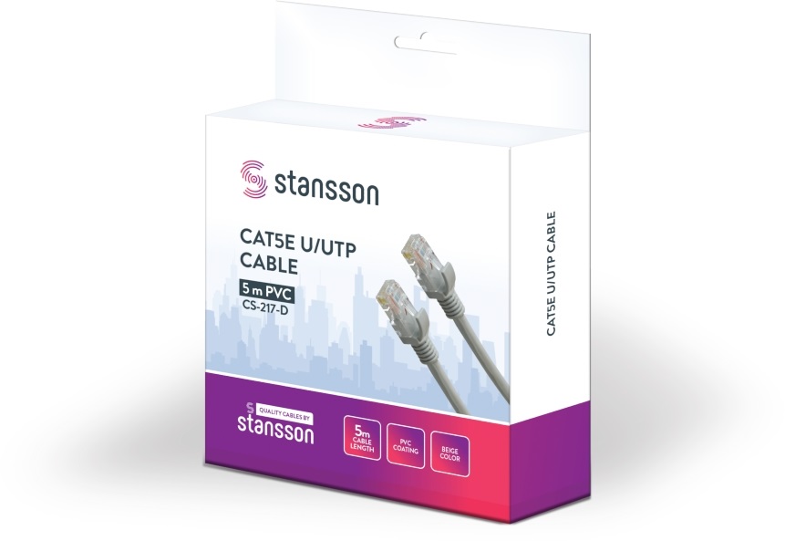 Stansson 5m Cat5e U/UTP kábel