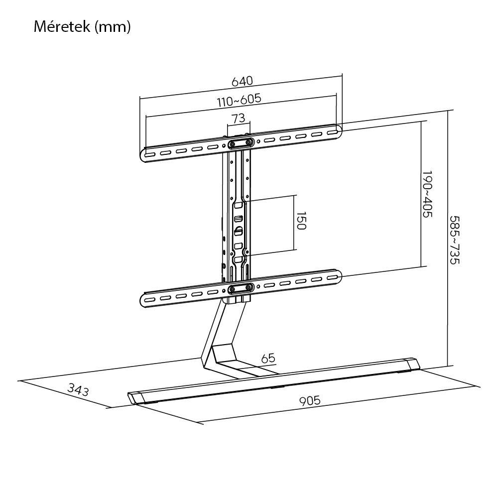 Stansson WM-3775 37"-75" asztali TV állvány