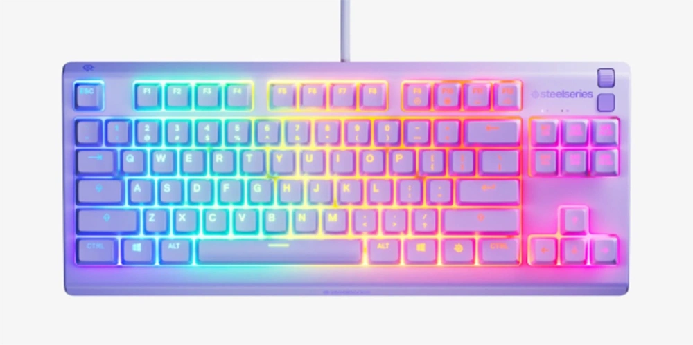 SteelSeries Apex 3 TKL UK lila gamer billentyűzet