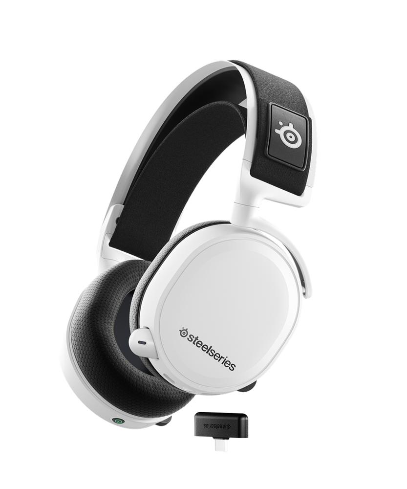 SteelSeries Arctis 7+ fehér vezeték nélküli gamer headset