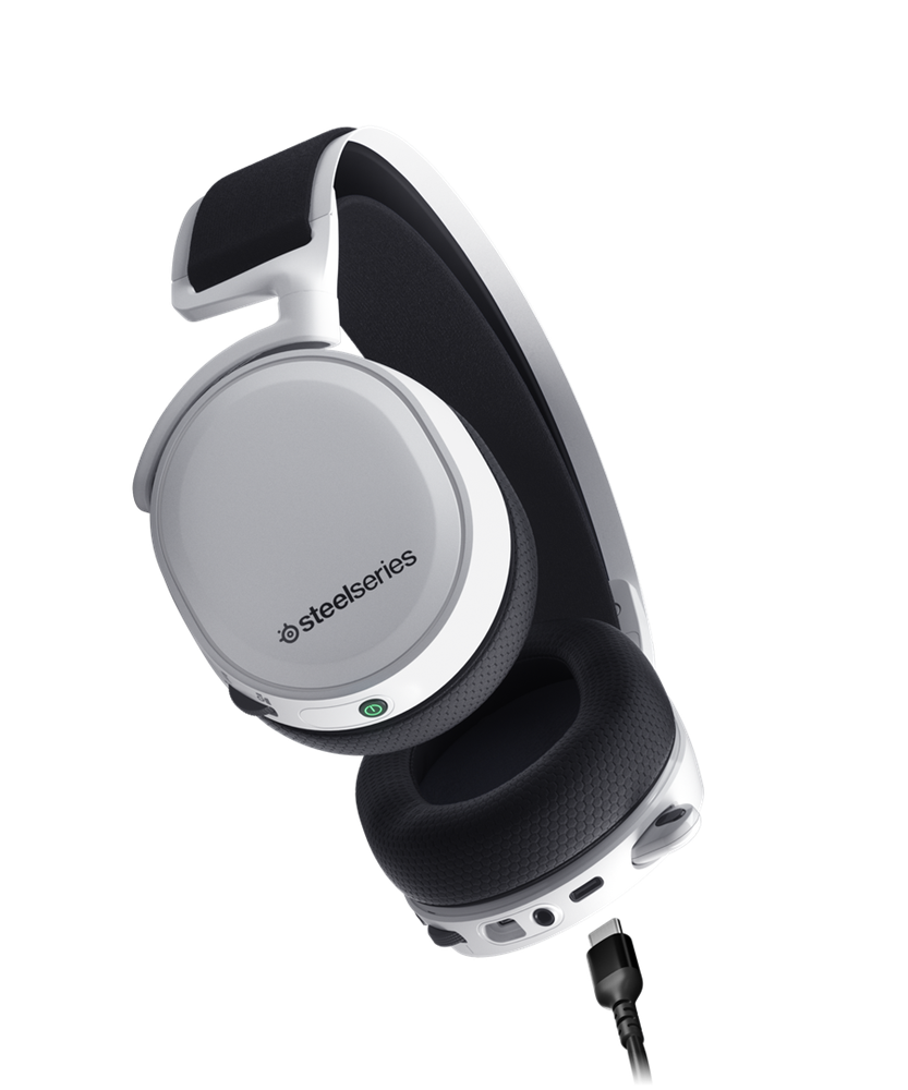 SteelSeries Arctis 7+ fehér vezeték nélküli gamer headset