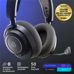 SteelSeries Arctis Nova 7P Gen 2 vezeték nélküli fekete gamer headset