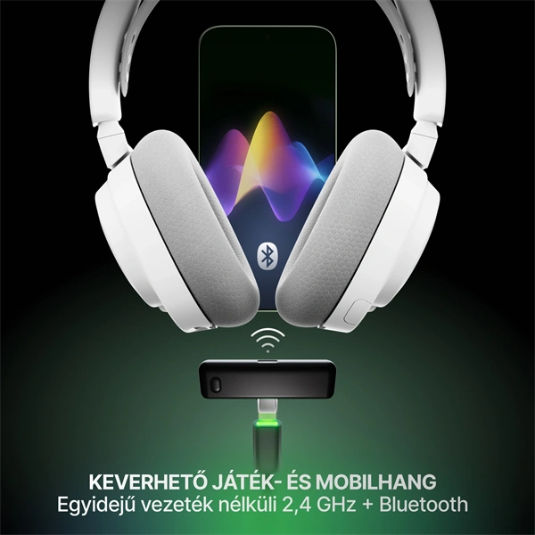 SteelSeries Arctis Nova 7X Gen 2 vezeték nélküli fehér gamer headset