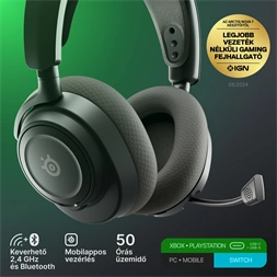 SteelSeries Arctis Nova 7X Gen 2 vezeték nélküli fekete gamer headset