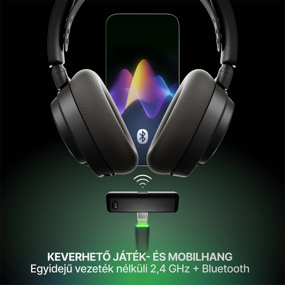 SteelSeries Arctis Nova 7X Gen 2 vezeték nélküli fekete gamer headset