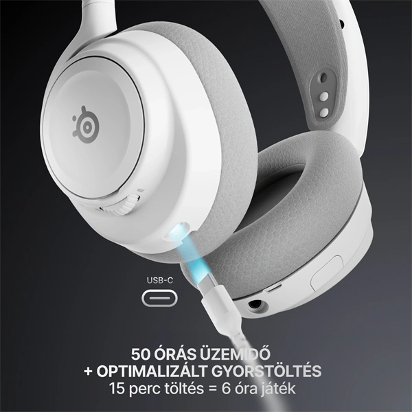 SteelSeries Arctis Nova 7 Gen 2 vezeték nélküli fehér gamer headset