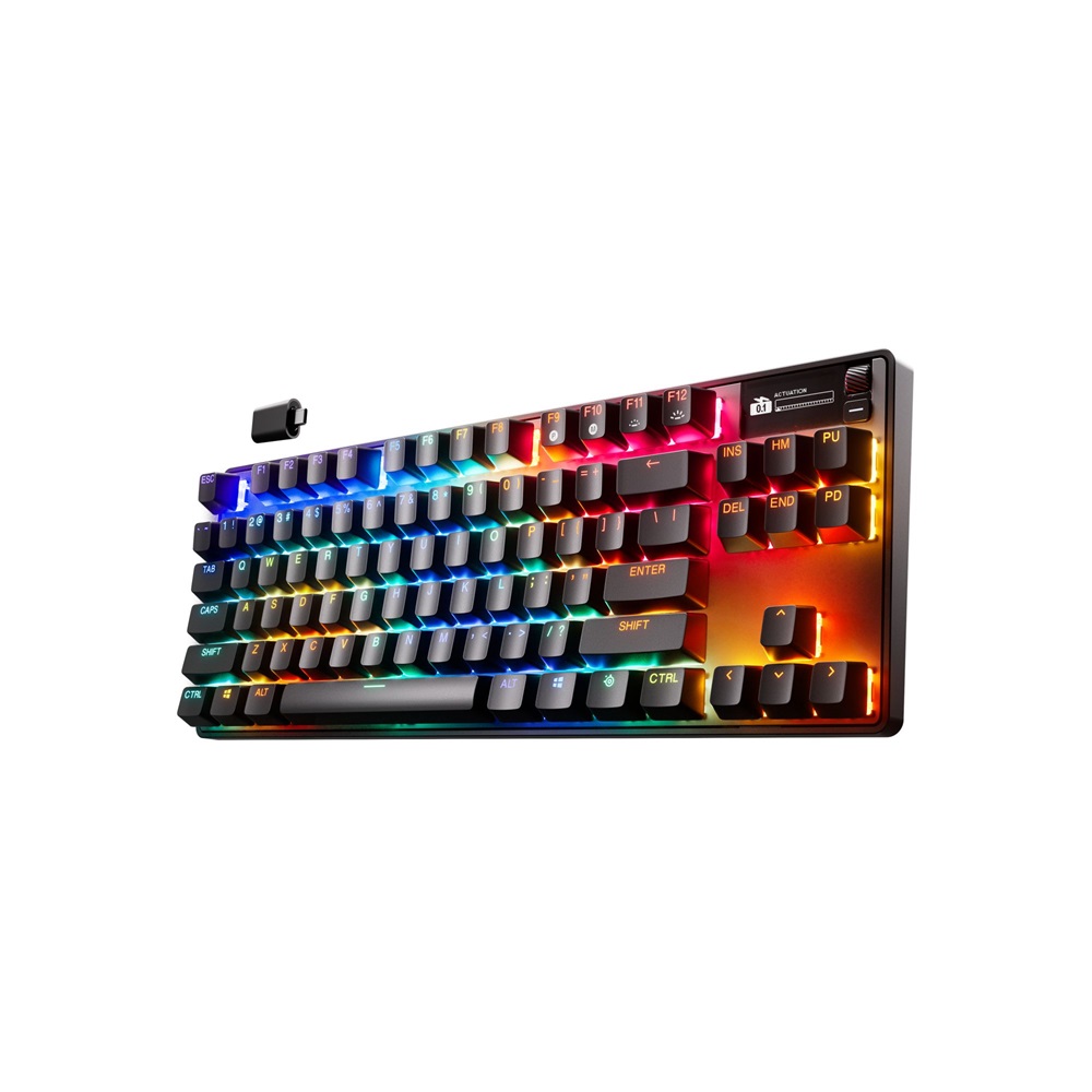 Steelseries 64872 Apex Pro TKL Gen 3 UK vezeték nélküli fekete gamer billentyűzet