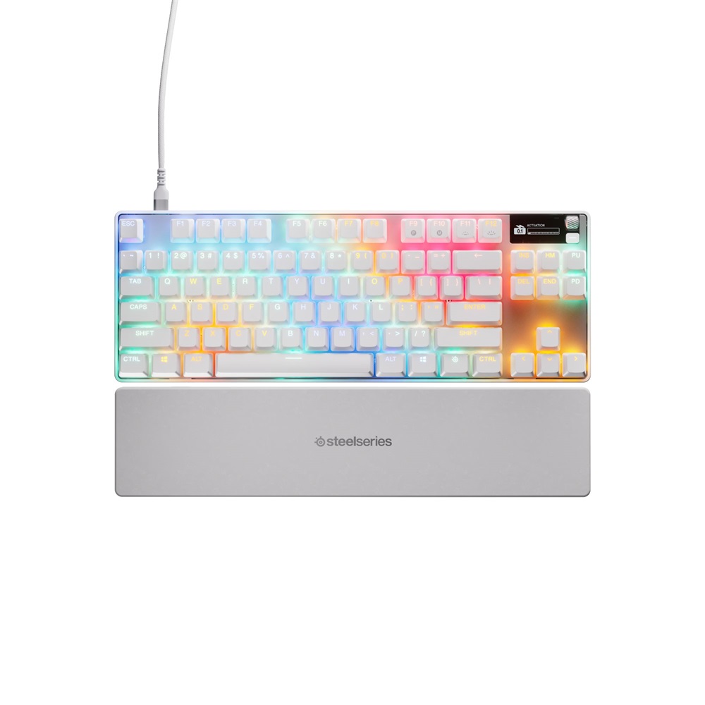 Steelseries 64899 Apex Pro TKL Gen 3 UK fehér gamer billentyűzet