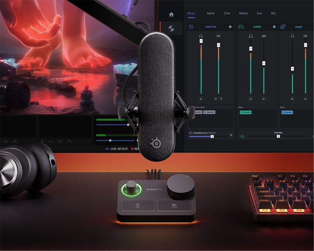 Steelseries Alias Pro fekete mikrofon