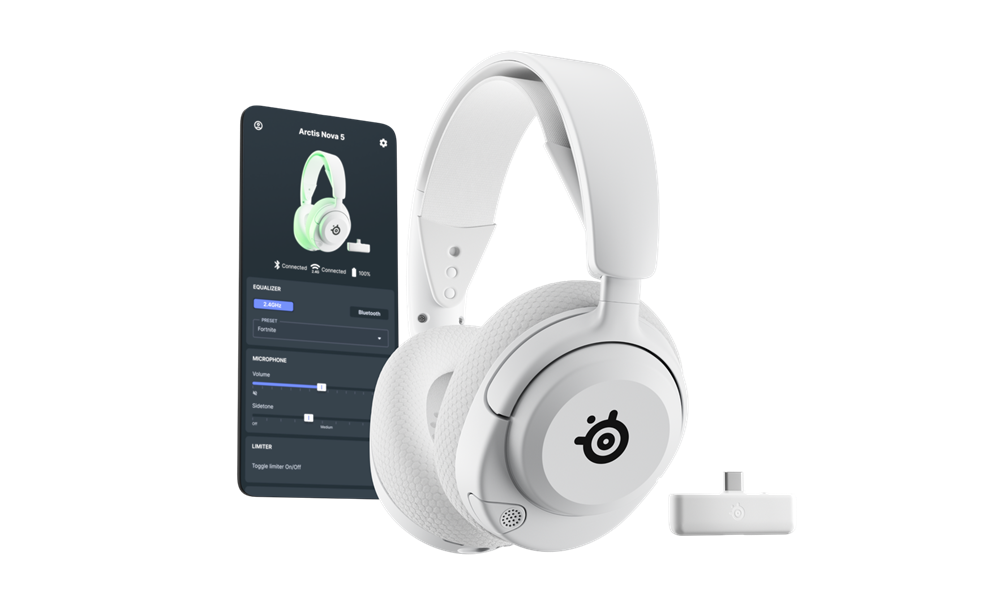 Steelseries Arctis Nova 5X Wireless Bluetooth Gaming fehér headset