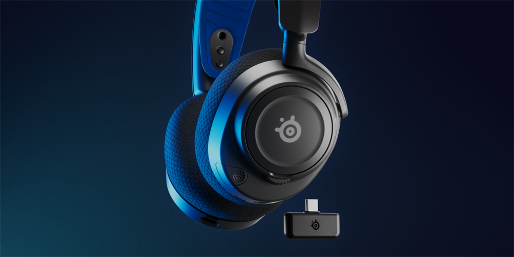 Steelseries Arctis Nova 7P vezeték nélküli kék-fekete gamer headset