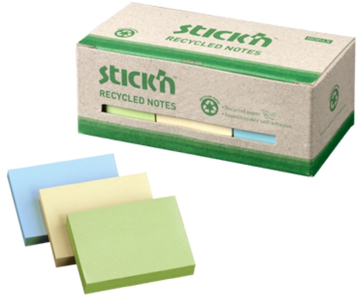 Stick`N 38x50mm újrahasznosított 100 lap 12tömb/cs jegyzettömb