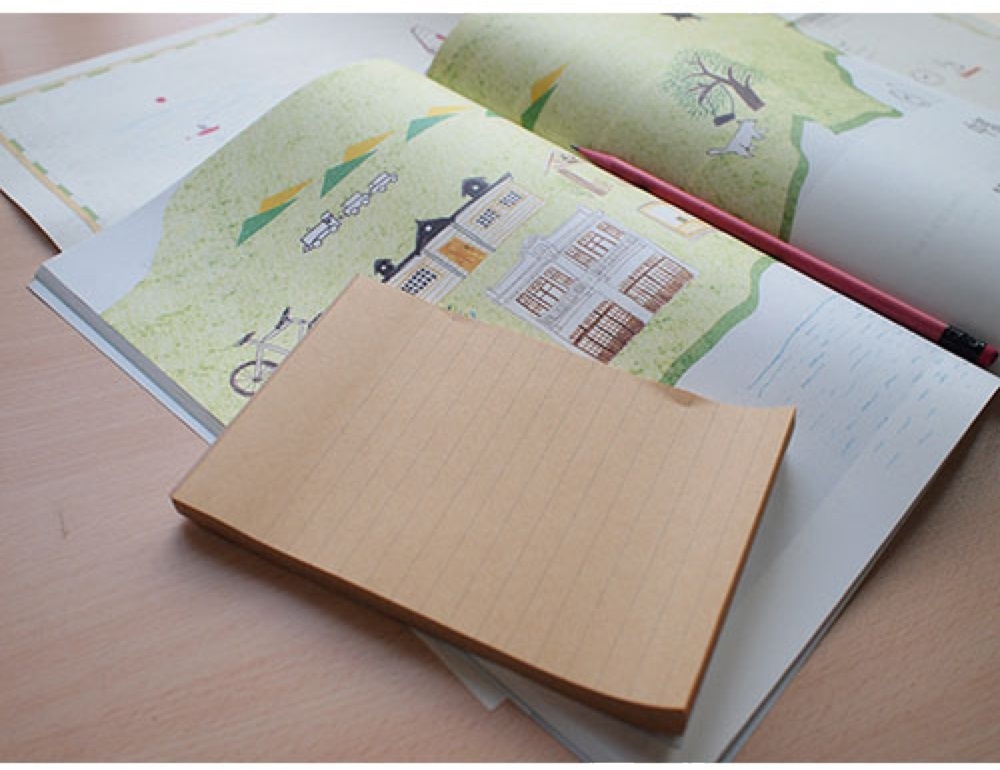 Stick`N KraftNotes 150x101 mm 100 lap vonalas öntapadó natúr újrahasznosított jegyzettömb