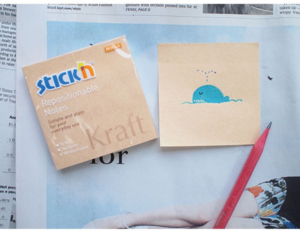 Stick`N KraftNotes 76x76 mm 100 lap öntapadós natúr újrahasznosított jegyzettömb