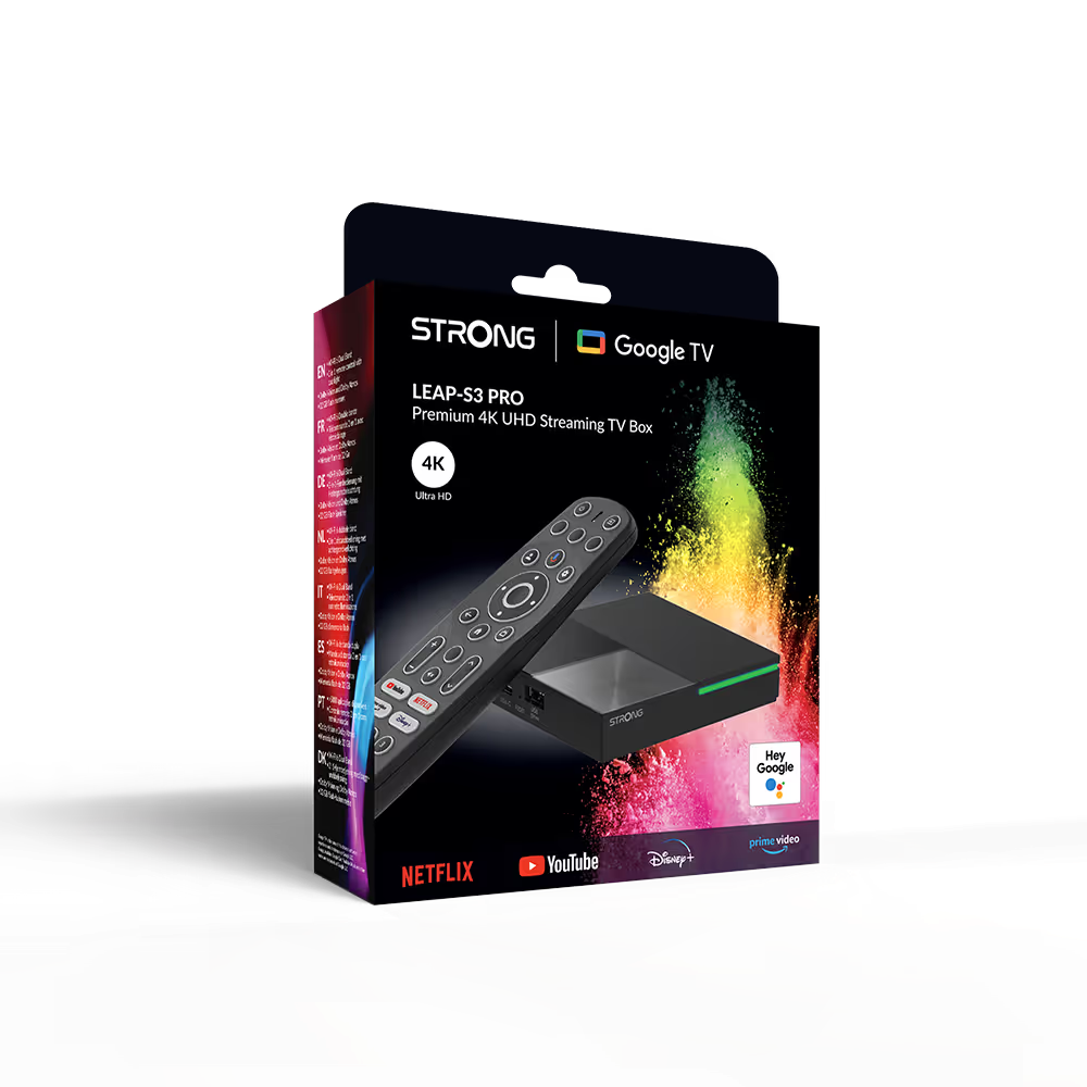 Strong LEAP-S3 Pro Google TV BOX set-top box / TV okosító / médialejátszó
