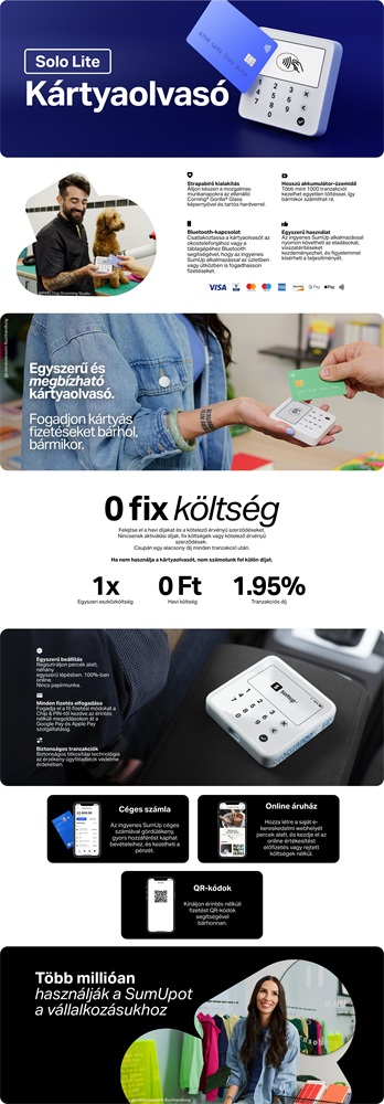 SumUp Solo kártyaolvasó