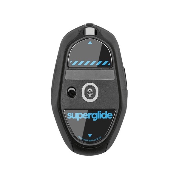 Superglide Glass Skates for Logitech G303 Shroud Edition fekete
