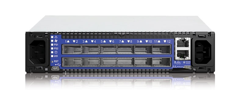 Mellanox SwitchX®-2 based 12port QSFP 40/56GbE 1U Ethernet Switch with 2 PS