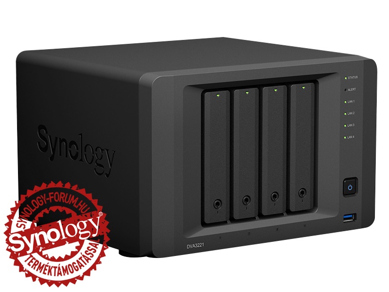 Synology DVA3221 4x SSD/HDD 8GB Video NVR