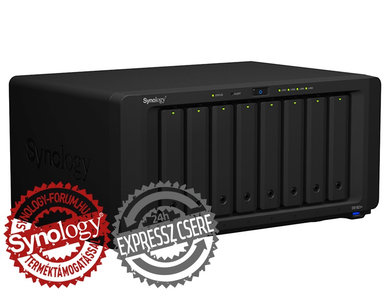 Synology DiskStation DS1821+ (4G) 8x SSD/HDD NAS + regisztrációs kártya