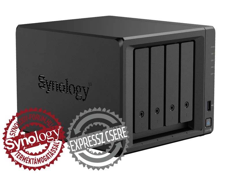 Synology DiskStation DS425+ (2GB) 4x SSD/HDD NAS + regisztrációs kártya