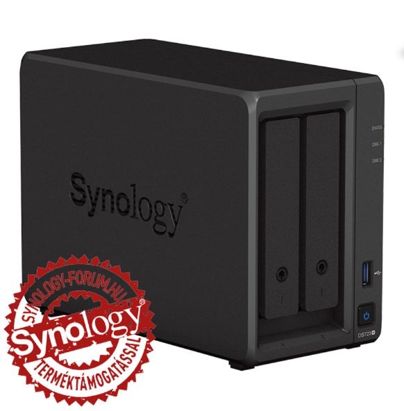 Synology DiskStation DS723+ (2GB) 2x SSD/HDD NAS + regisztrációs kártya