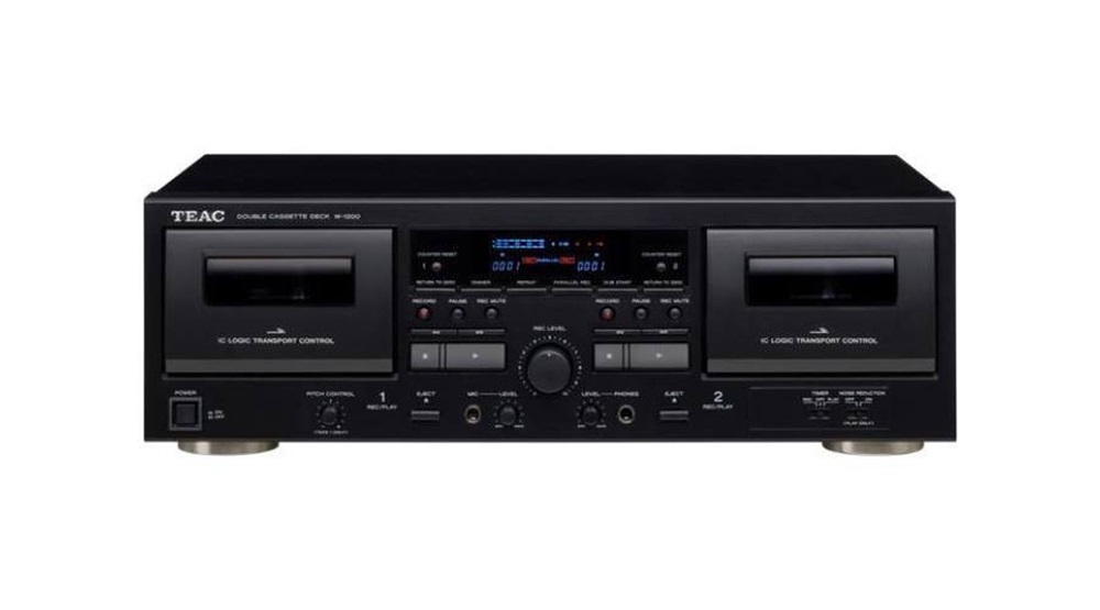 TEAC W-1200 fekete kétkazettás magnó deck
