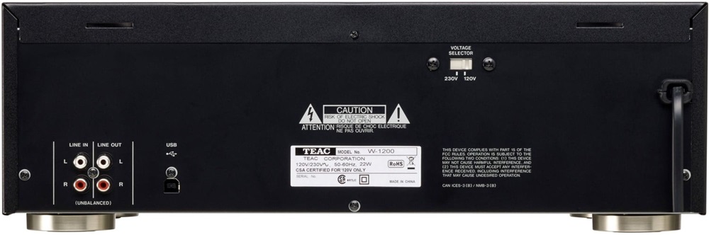 TEAC W-1200 fekete kétkazettás magnó deck
